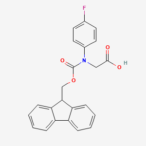 molecular formula C23H18FNO4 B13502994 2-({[(9H-fluoren-9-yl)methoxy]carbonyl}(4-fluorophenyl)amino)acetic acid 