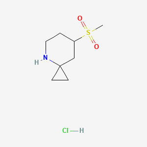 molecular formula C8H16ClNO2S B13503013 7-Methanesulfonyl-4-azaspiro[2.5]octane hydrochloride 