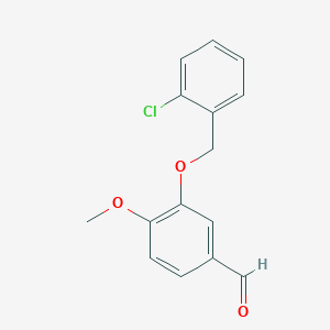 molecular formula C15H13ClO3 B1350305 3-[(2-Chlorobenzyl)oxy]-4-methoxybenzaldehyde CAS No. 341942-09-4