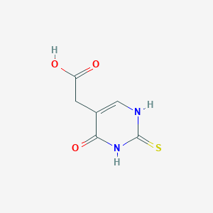 molecular formula C6H6N2O3S B13503095 (4-Oxo-2-thioxo-1,2,3,4-tetrahydropyrimidin-5-yl)acetic acid 