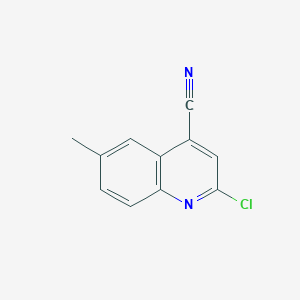 molecular formula C11H7ClN2 B13503119 2-Chloro-6-methylquinoline-4-carbonitrile 
