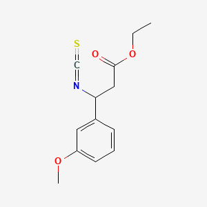 molecular formula C13H15NO3S B13503140 Ethyl 3-isothiocyanato-3-(3-methoxyphenyl)propanoate 