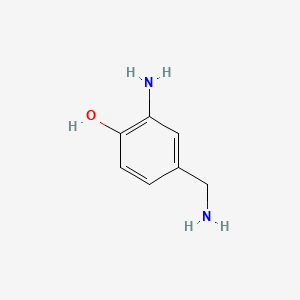 molecular formula C7H10N2O B13503237 2-Amino-4-(aminomethyl)phenol 