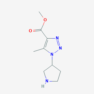 molecular formula C9H14N4O2 B13503245 methyl 5-methyl-1-(pyrrolidin-3-yl)-1H-1,2,3-triazole-4-carboxylate 