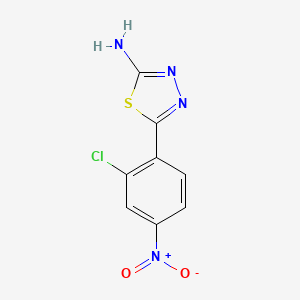 molecular formula C8H5ClN4O2S B1350326 5-(2-氯-4-硝基苯基)-1,3,4-噻二唑-2-胺 CAS No. 383130-87-8