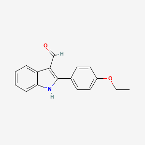 molecular formula C17H15NO2 B1350327 2-(4-ethoxyphenyl)-1H-indole-3-carbaldehyde CAS No. 590390-81-1