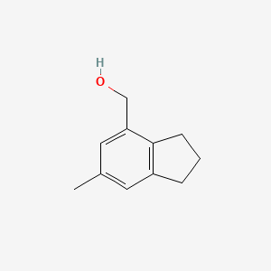 molecular formula C11H14O B13503317 (6-methyl-2,3-dihydro-1H-inden-4-yl)methanol 