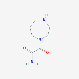 molecular formula C7H13N3O2 B13503318 2-(1,4-Diazepan-1-yl)-2-oxoacetamide 