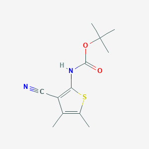 molecular formula C12H16N2O2S B13503320 Tert-butyl (3-cyano-4,5-dimethylthiophen-2-yl)carbamate 
