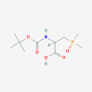 molecular formula C10H20NO5P B13503326 2-{[(Tert-butoxy)carbonyl]amino}-3-(dimethylphosphoryl)propanoic acid 