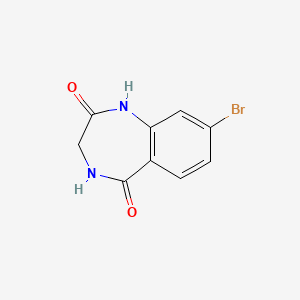 molecular formula C9H7BrN2O2 B13503357 8-Bromo-3,4-dihydro-1H-benzo[e][1,4]diazepine-2,5-dione 