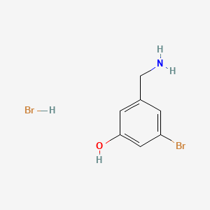 molecular formula C7H9Br2NO B13503364 3-(Aminomethyl)-5-bromophenol hydrobromide 