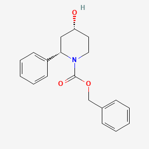 molecular formula C19H21NO3 B13503375 cis-1-Cbz-2-phenylpiperidin-4-ol 