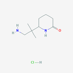 molecular formula C9H19ClN2O B13503422 6-(1-Amino-2-methylpropan-2-yl)piperidin-2-one hydrochloride 