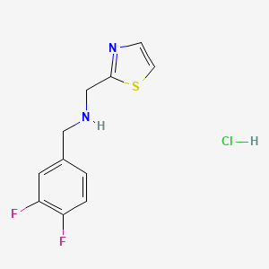 molecular formula C11H11ClF2N2S B13503426 [(3,4-Difluorophenyl)methyl][(1,3-thiazol-2-yl)methyl]amine hydrochloride 