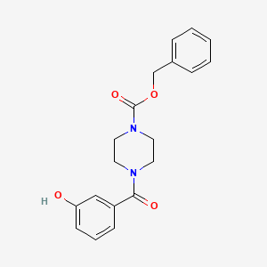 molecular formula C19H20N2O4 B13503431 Benzyl 4-(3-hydroxybenzoyl)piperazine-1-carboxylate 