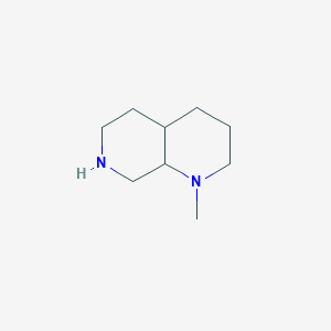 molecular formula C9H18N2 B13503433 1-Methyl-decahydro-1,7-naphthyridine 