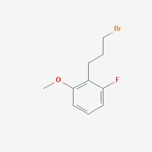 molecular formula C10H12BrFO B13503462 2-(3-Bromopropyl)-3-fluoroanisole 