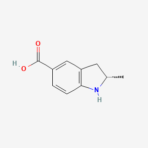 molecular formula C10H11NO2 B13503464 (S)-2-Methylindoline-5-carboxylic acid 