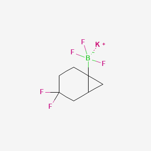 molecular formula C7H9BF5K B13503481 Potassium (4,4-difluorobicyclo[4.1.0]heptan-1-yl)trifluoroborate 