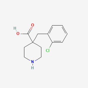 molecular formula C13H16ClNO2 B13503503 4-(2-Chlorobenzyl)piperidine-4-carboxylic acid 