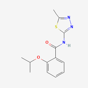 molecular formula C13H15N3O2S B13503520 N-(5-methyl-1,3,4-thiadiazol-2-yl)-2-(propan-2-yloxy)benzamide 