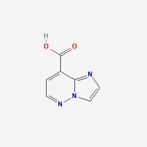 molecular formula C7H5N3O2 B13503521 Imidazo[1,2-b]pyridazine-8-carboxylic acid CAS No. 1159977-66-8