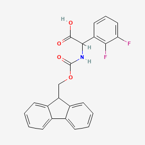 molecular formula C23H17F2NO4 B13503522 (R)-(2,3-Difluoro-phenyl)-[(9H-fluoren-9-ylmethoxycarbonylamino)]-acetic acid 