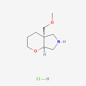 molecular formula C9H18ClNO2 B13503544 rac-(4aR,7aR)-4a-(methoxymethyl)-octahydropyrano[2,3-c]pyrrole hydrochloride, cis 