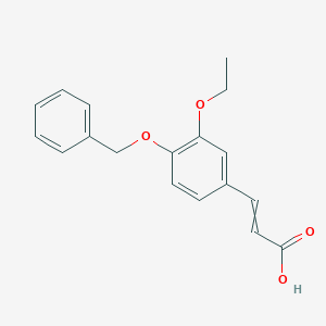 molecular formula C18H18O4 B1350357 3-(4-Benzyloxy-3-ethoxy-phenyl)-acrylic acid CAS No. 565174-23-4