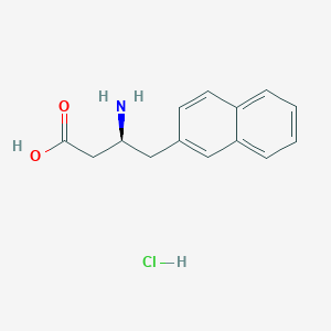 molecular formula C14H16ClNO2 B1350359 (S)-3-Amino-4-(naphthalen-2-yl)butanoic acid hydrochloride CAS No. 270063-39-3