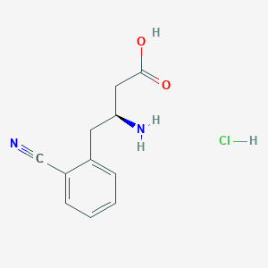 molecular formula C11H13ClN2O2 B1350360 (S)-3-Amino-4-(2-cyanophenyl)butanoic acid hydrochloride CAS No. 270065-82-2