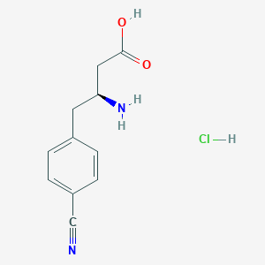 molecular formula C11H12N2O2 B1350361 (S)-3-Amino-4-(4-cyanophenyl)butanoic acid hydrochloride CAS No. 270065-88-8