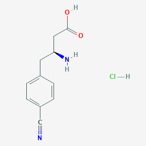 molecular formula C11H13ClN2O2 B1350361 (S)-3-氨基-4-(4-氰基苯基)丁酸盐酸盐 CAS No. 270065-88-8