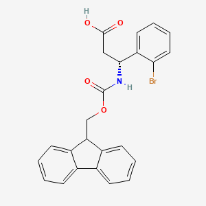 molecular formula C24H20BrNO4 B1350362 (R)-3-((((9H-Fluoren-9-yl)methoxy)carbonyl)amino)-3-(2-bromophenyl)propanoic acid CAS No. 517905-84-9