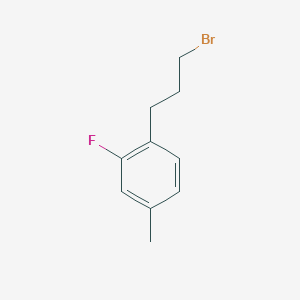 molecular formula C10H12BrF B13503623 4-(3-Bromopropyl)-3-fluorotoluene 