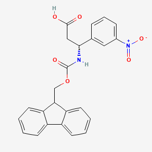 molecular formula C24H20N2O6 B1350363 (R)-3-((((9H-芴-9-基)甲氧基)羰基)氨基)-3-(3-硝基苯基)丙酸 CAS No. 374791-04-5