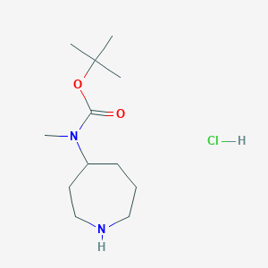 molecular formula C12H25ClN2O2 B13503645 tert-butyl N-(azepan-4-yl)-N-methylcarbamate hydrochloride 