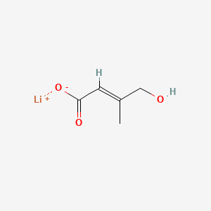 molecular formula C5H7LiO3 B13503657 lithium(1+) (2E)-4-hydroxy-3-methylbut-2-enoate 