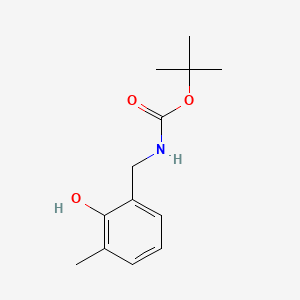 molecular formula C13H19NO3 B13503663 tert-butylN-[(2-hydroxy-3-methylphenyl)methyl]carbamate 