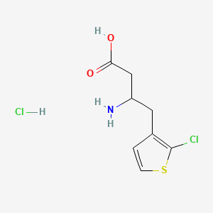 molecular formula C8H11Cl2NO2S B13503692 3-Amino-4-(2-chlorothiophen-3-yl)butanoic acid hydrochloride 