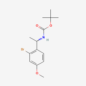 molecular formula C14H20BrNO3 B13503697 (S)-Tert-butyl (1-(2-bromo-4-methoxyphenyl)ethyl)carbamate 