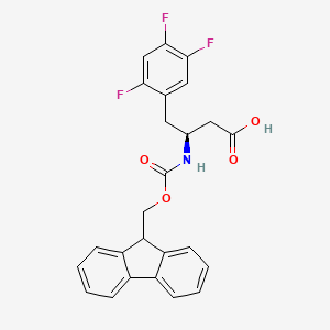 molecular formula C25H20F3NO4 B1350370 (3S)-3-(9H-fluoren-9-ylmethoxycarbonylamino)-4-(2,4,5-trifluorophenyl)butanoic Acid 