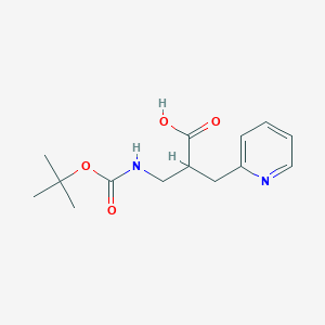 molecular formula C14H20N2O4 B13503706 (R)-2-(Tert-butoxycarbonylamino-methyl)-3-pyridin-2-YL-propionic acid 