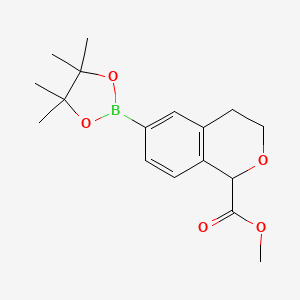 molecular formula C17H23BO5 B13503710 Methyl 6-(4,4,5,5-tetramethyl-1,3,2-dioxaborolan-2-yl)isochromane-1-carboxylate 
