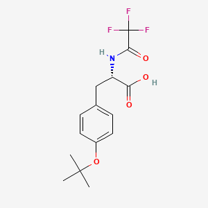 molecular formula C15H18F3NO4 B13503716 (2S)-3-[4-(tert-butoxy)phenyl]-2-(2,2,2-trifluoroacetamido)propanoic acid 