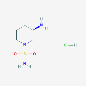 molecular formula C5H14ClN3O2S B13503717 (3R)-3-aminopiperidine-1-sulfonamide hydrochloride 