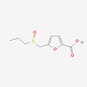 molecular formula C9H12O4S B13503778 5-((Propylsulfinyl)methyl)furan-2-carboxylic acid 