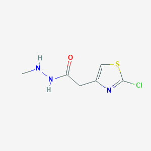 molecular formula C6H8ClN3OS B13503790 2-(2-chloro-1,3-thiazol-4-yl)-N'-methylacetohydrazide 
