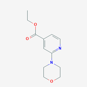 molecular formula C12H16N2O3 B1350380 Ethyl 2-morpholinoisonicotinate CAS No. 883107-57-1